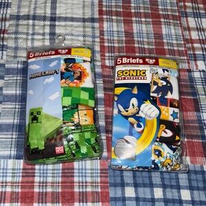 Boys size 8 underwear briefs - NEW! Minecraft/Sonic